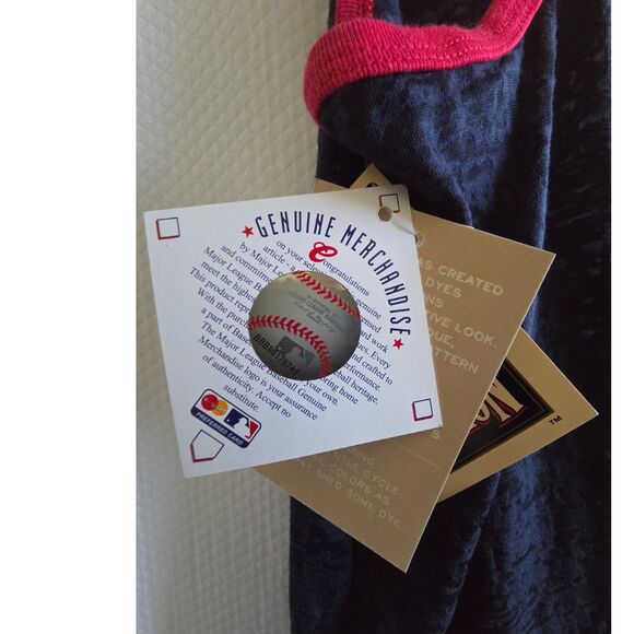 NWT Boston Red Sox Tank Top Navy Red Racerback Sleeveless Genuine MLB Baseball M - Picture 8 of 11